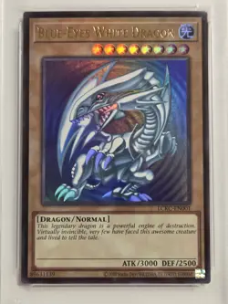 PSA 9 Blue-Eyes White Dragon LCKC-EN001 (Version 2) Ultra Rare Yugioh SDK Art - Image 2