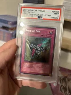 YUGIOH PSA 9 2007 Rope of Life SD2-ENDE1 Secret Rare POP2 - Image 2