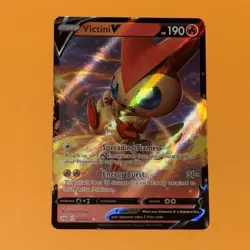 Victini V 25/202 Pokemon TCG Sword and Shield Ultra Rare Card NM - Image 1