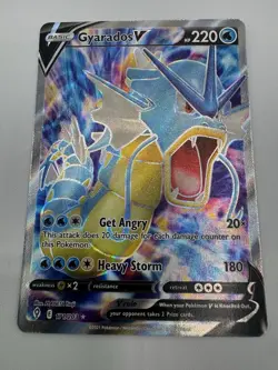 Pokemon TCG Evolving Skies Gyarados v Full Art Ultra Rare Holo Card 171/203 NM - Image 1