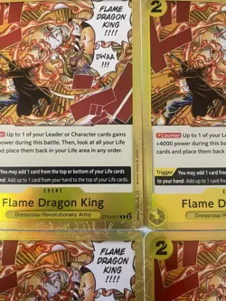 Flame Dragon King (ST13-017) Full Playset (4 copies) Event Card - One Piece TCG - Image 3
