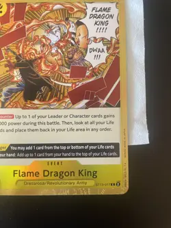 Flame Dragon King (ST13-017) Full Playset (4 copies) Event Card - One Piece TCG - Image 5