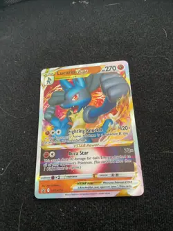 Pokemon TCG Lucario VSTAR SWSH214 Sword & Shield Holo Promo Card 2022 - Image 1