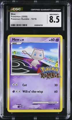 CGC 8.5 Mew 2009 Rumble 10/16 Pokemon Card - Image 1