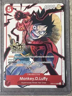 One Piece ENG 3rd Anniversary tournament 3 Cards. Sabo WINNER, Luffy& Ace player - Image 5