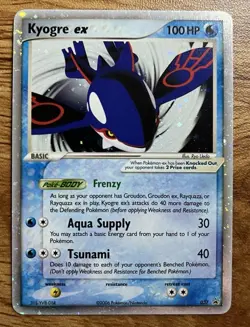 Pokemon TCG Kyogre ex 037 Nintendo Promo Holo Card 2006 EX 100HP - Image 1