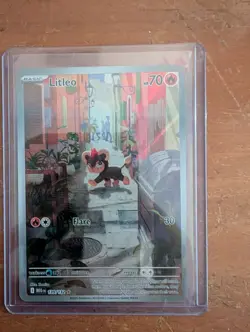 Pokemon TCG Litleo IR 139/132 Illustration Rare Pokemon Card Mega Evolution - Image 1