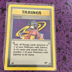 Sabrina Pokemon Trainer Card 110/132 Gym Challenge Regular Non Holo Unlimited LP - Image 1