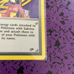 Sabrina Pokemon Trainer Card 110/132 Gym Challenge Regular Non Holo Unlimited LP - Image 4