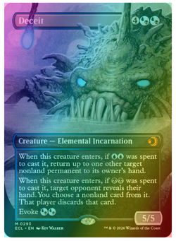 Deceit - Foil - Borderless Lorwyn Eclipsed MTG - Image 1
