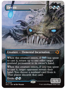 Deceit - Borderless Lorwyn Eclipsed MTG - Image 1