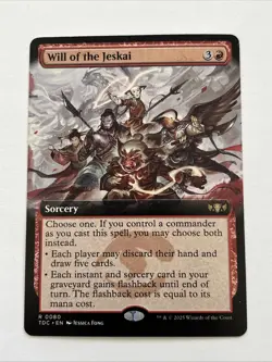 Mint/Near-Mint, English - 1 x MTG Will of the Jeskai - Extended Art Commander: T - Image 1