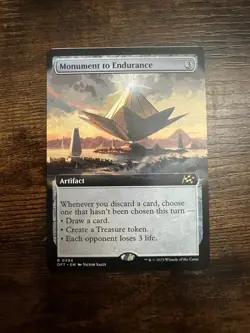 MISPRINT Monument to Endurance (Extended Art) - Aetherdrift Magic the Gathering - Image 1