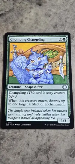 Chomping Changeling Lorwyn Eclipsed Regular Creature Shapeshifter Uncommon MTG - Image 1