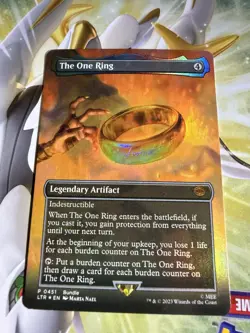MTG Magic The Gathering Lord of the Rings The One Ring Borderless Foil #0451 - Image 1