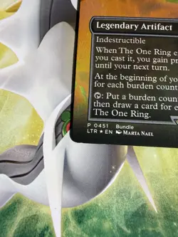 MTG Magic The Gathering Lord of the Rings The One Ring Borderless Foil #0451 - Image 3