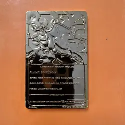 1999 Burger King Pokemon 23K Gold Plated Charizard Trading Card Limited Edition - Image 3