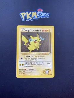 Pokemon TCG Lt. Surge's Pikachu Gym Heroes 81/132 Regular MP. - Image 1
