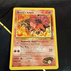 Brock's Vulpix 37/132 Wizard Gold W Stamp Promo Pokemon LP-NM - Image 1