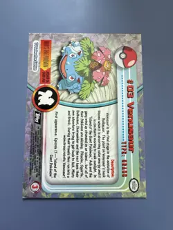 1999 Topps Pokemon TCG Venusaur #03 Non-Holo TV Series 1 Blue Logo - Image 2