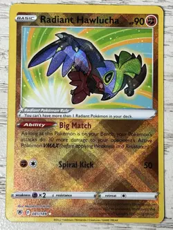 Radiant Hawlucha Rare 81/189 Astral Radiance Pokemon TCG NM - Image 1