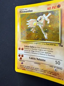 Pokemon Hitmonlee 7/62 Fossil Rara Holo Unlimited Wizards ITA Carte Vintage - Image 4