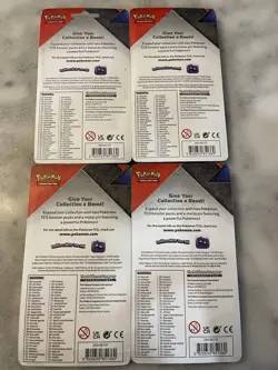 4 Pokemon Sun & Moon Cosmic Eclipse 2 Pack Blisters Pin 4 Artwork Set Sealed - Image 2