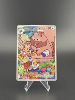 Pokemon TCG Arven's Greedent 205/182 Destined Rivals Illustration - Image 1