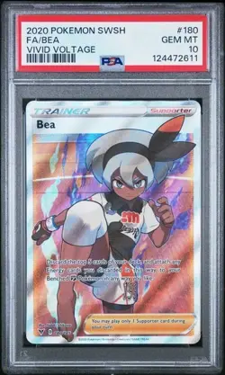 2020 Pokemon Sword & Shield Vivid Voltage - #180 Full Art Bea - PSA 10 Gem Mint - Image 1