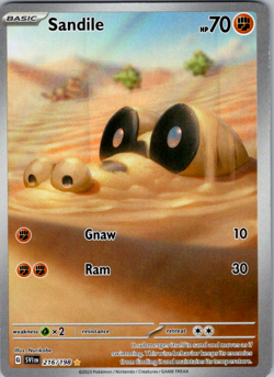 Sandile - 216/198 - Pokemon Scarlet Violet Base Illustration Rare NM - Image 1