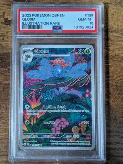 Pokemon Gloom 198/197 Obsidian Flames Illustration Rare - PSA 10 Gem Mint - Image 1