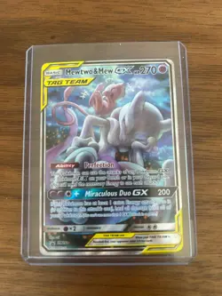 Pokemon Mewtwo & Mew GX Tag Team Ultra Rare Holo Unified Minds NM-M - Image 1