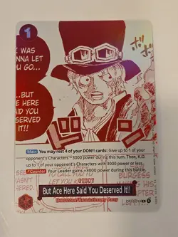 But Ace Here Said You OP13-019 3rd Anniversary Treasure English One Piece Sabo - Image 1
