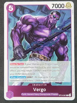 4x Vergo The Azure Sea's Seven OP14-061 Playset X4 One Piece Play Set TCG - Image 3