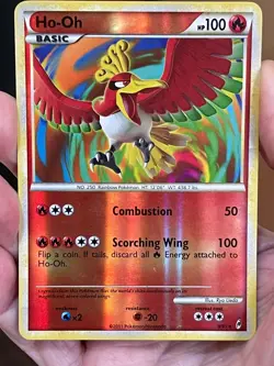 POKEMON HO-OH 9/95 RARE REVERSE HOLOFOIL CALL OF LEGENDS NM CARD - Image 1