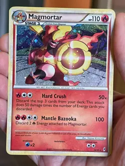 POKEMON MAGMORTAR 16/95 RARE COSMOS HOLOFOIL CALL OF LEGENDS LP CARD - Image 1
