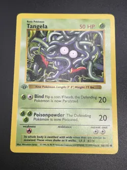TANGELA Pokemon Card - WOTC - 1st Edition - Base Set - Shadowless - 66/102 - NM - Image 2