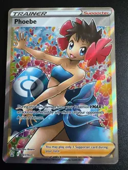 Pokemon Battle Styles Phoebe Ultra Rare Card 161/163 Full Art Trainer NM/MT - Image 1