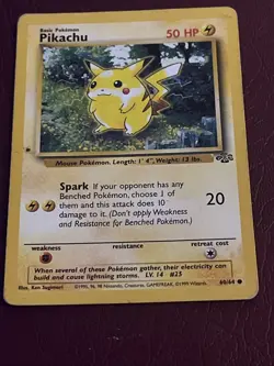 1999 Pokemon TCG Pikachu Card 60/64 Jungle 1st Edition Red Cheeks - Image 1