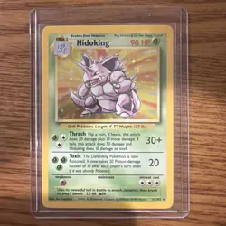 Nidoking 11/102 Holo Rare, Base Set Edition Pokemon Card 1999 WOTC MP! - Image 1
