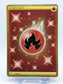 Pokemon TCG Fusion Strike - Fire Energy 284/264 - Secret Rare Gold Card - Image 3