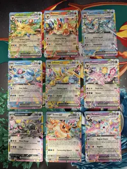 COMPLETE Eeveelution English EX 9 Card Set NM - Prismatic Evolutions - Image 1