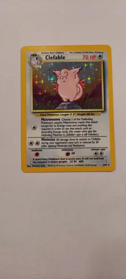 Clefable Jungle Pokemon TCG Card Holo Rare No Symbol Error 1/64 Misprint - Image 1