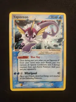 Vaporeon Gold Star Power Keepers Ultra Rare Holo Card 102/108 LP Condition - Image 1