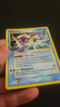 Vaporeon Gold Star Power Keepers Ultra Rare Holo Card 102/108 LP Condition - Image 2