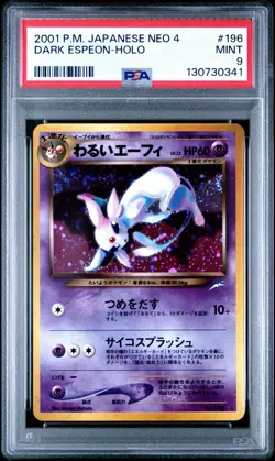 Dark Espeon Japanese No. 196 LV.32 Neo Genesis Card PSA 9 Certified - Image 1