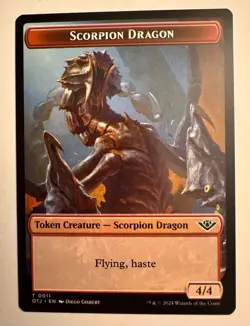 Scorpion Dragon Token Outlaws of Thunder Junction Regular MTG NM - Image 1