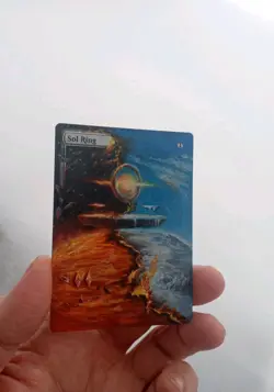 MtG Sol Ring Full Magic Altered Hand Painted Art Original Alter - Image 3