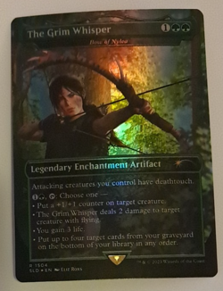 The Grim Whisper FOIL NM/M Secret Lair Tomb Raider MTG Magic the Gathering - Image 1