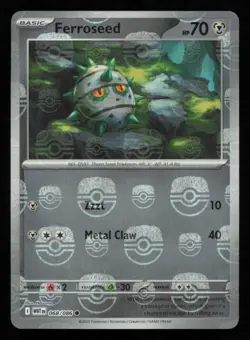 Ferroseed 068/086 Pokemon White Flare Common Near Mint MASTER BALL Reverse Holo - Image 1